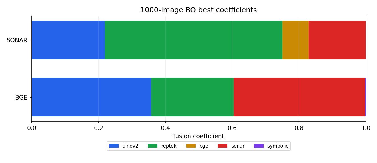 1000-image Bayesian optimization coefficients